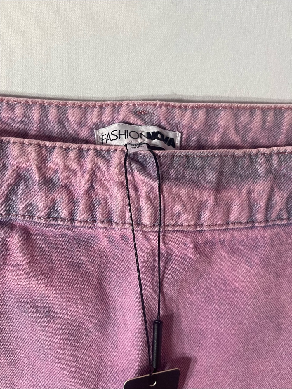 Fashion Nova Pink Washed Denim Mini Skirt - Picture 3 of 8